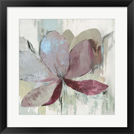 Framed Drippy Floral I Print