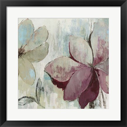 Framed Drippy Floral II Print