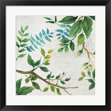 Framed Lush Leaves Print