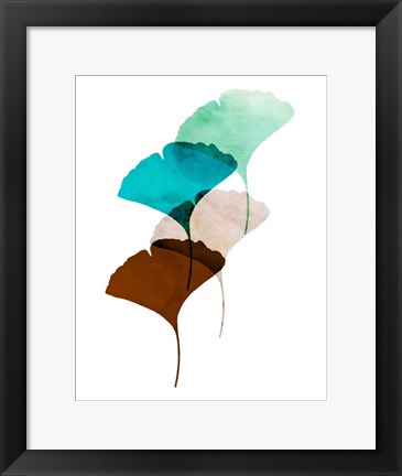 Framed Mod Leaves III Print