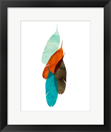 Framed Mod Feathers Print