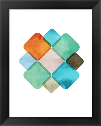 Framed Mod Tiles Print