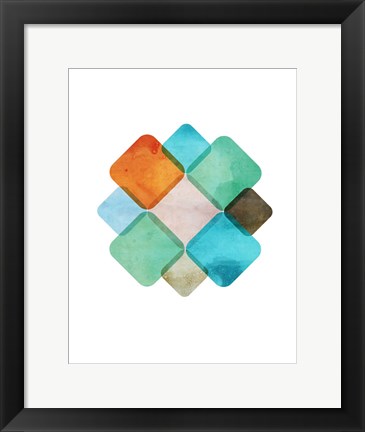 Framed Mod Tiles Print