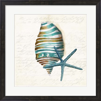 Framed Blue Sealife I Print