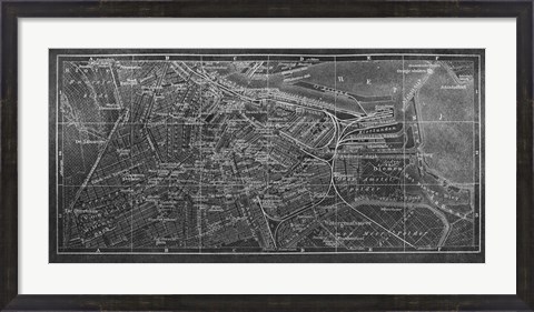 Framed Vintage Map Print