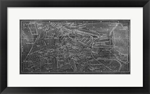 Framed Vintage Map Print