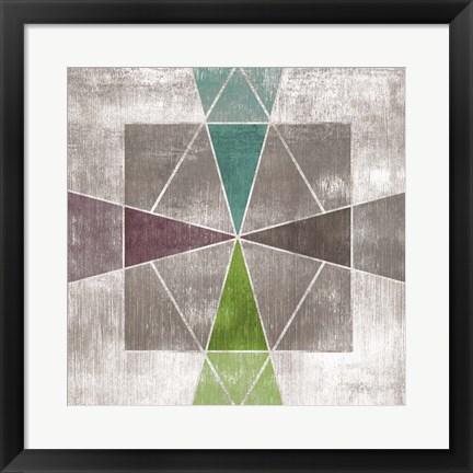 Framed Grey Geo I Print