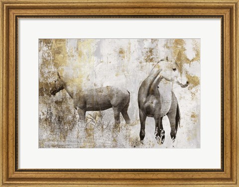 Framed Equestrian Gold II Print