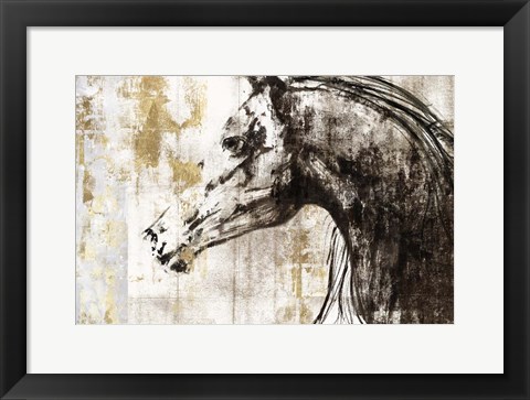 Framed Equestrian Gold IV Print