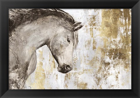 Framed Equestrian Gold V Print