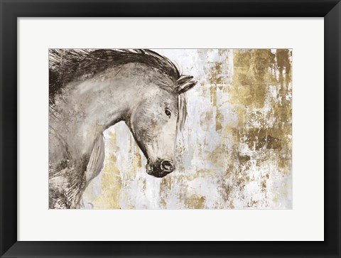 Framed Equestrian Gold V Print