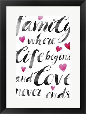 Framed Family Love II Print