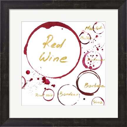 Framed Red Wine Print