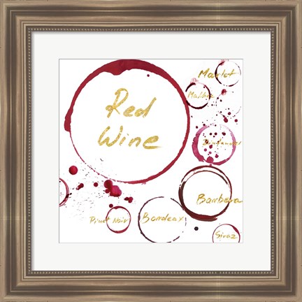 Framed Red Wine Print