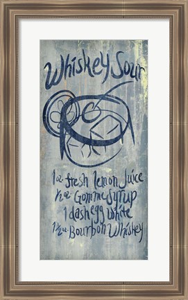 Framed Whiskey Sour Blue Print