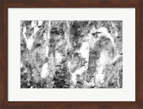 Framed Black and White Abstract III Print