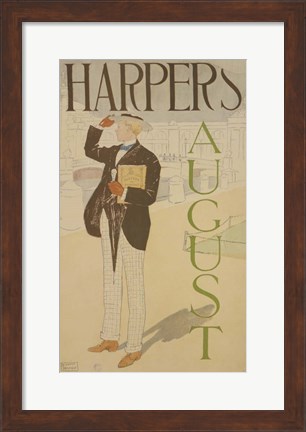 Framed Harpers August Print