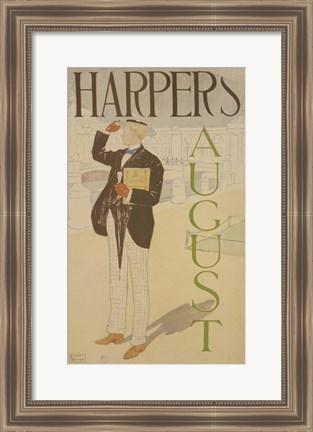 Framed Harpers August Print