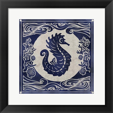 Framed Ink Seahorse Print