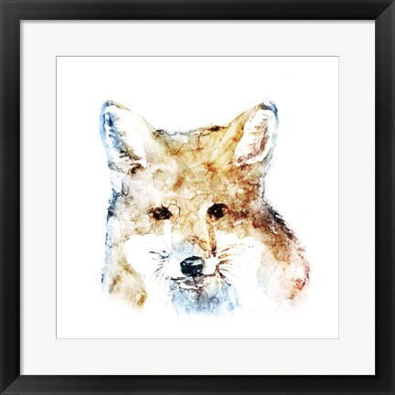 Framed Watercolour Fox Print