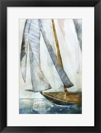 Framed Sailboat Blues I Print