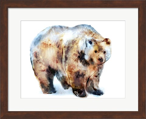 Framed Bear Blue Print