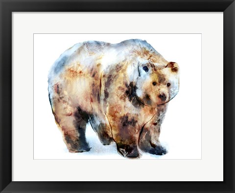 Framed Bear Blue Print