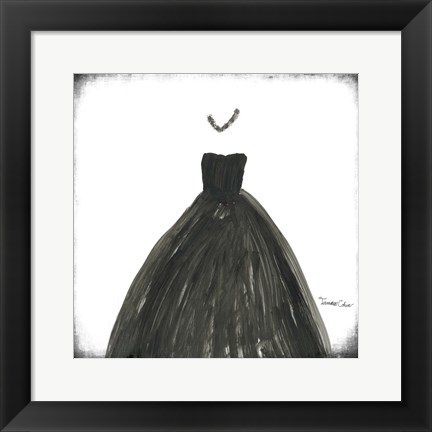 Framed Black Dress III Print