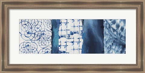 Framed Shibori Patchwork I Print