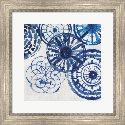 Framed Shibori Rings II Print