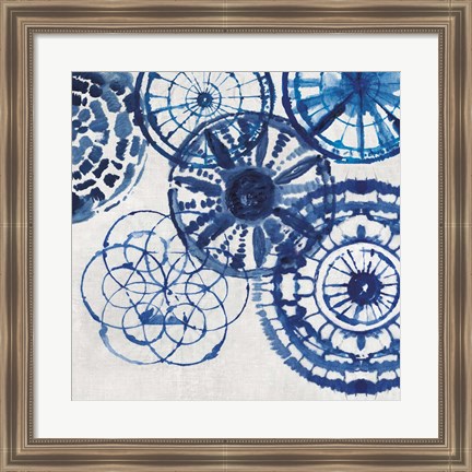 Framed Shibori Rings II Print