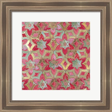 Framed Boho Tile II Print