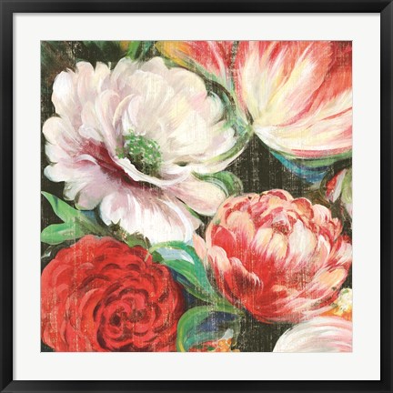 Framed Lavish Blooms I Print