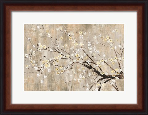 Framed Silver Apple Blooms Print