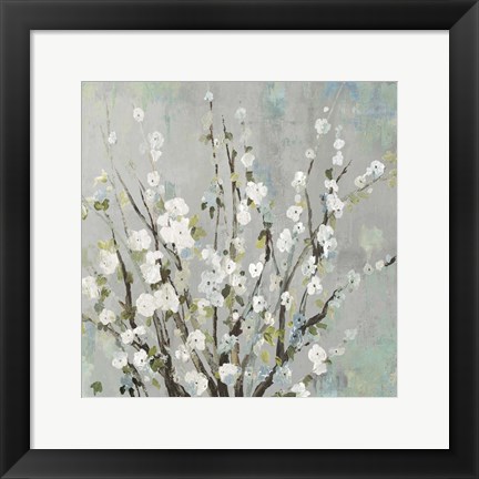 Framed Fresh Pale Blooms I Print