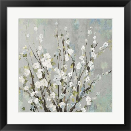 Framed Fresh Pale Blooms I Print