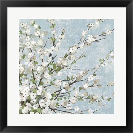 Framed Fresh Pale Blooms II Print