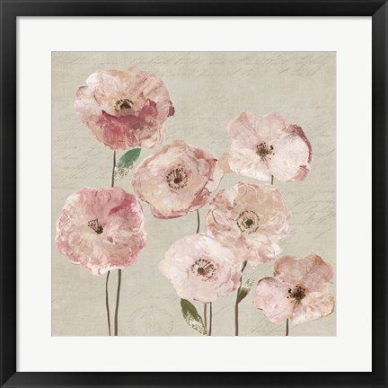 Framed Delicate Pink Flowers Print