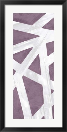 Framed Striped Purple III Print