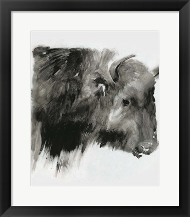 Framed Black Bison Print