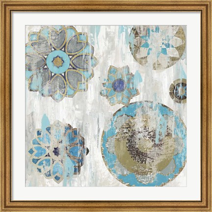 Framed Suzani Blue II Print