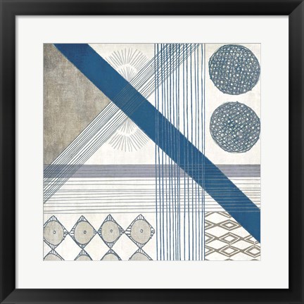 Framed Folk Patchwork II Print