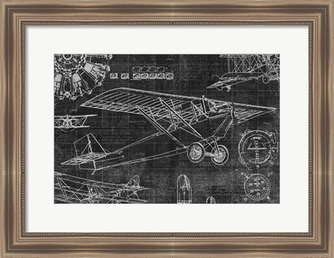 Framed Vintage Aviation I Print