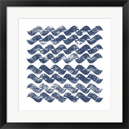 Framed Chevron Waves Print