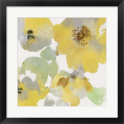 Framed Sunny Floral I Print