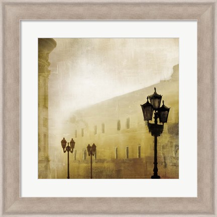 Framed Fog Town I Print