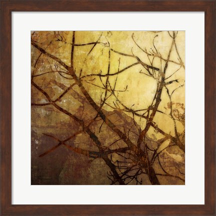 Framed Ombre Branches I Print