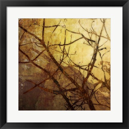 Framed Ombre Branches I Print