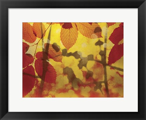 Framed Golden Foliage Print