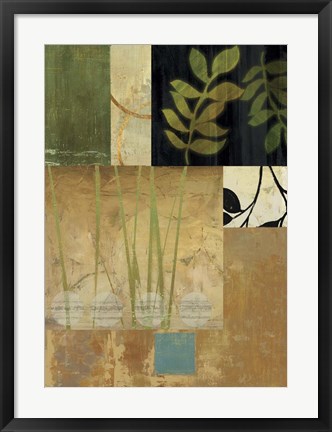 Framed Leaves of Green II Print